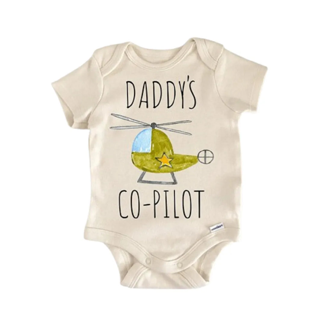 Helicopter Airplane Pilot Copilot - Baby Boy Girl Clothes Infant Onesie® Funny Cute Newborn GS1  Funny Cute Onesie® | North Fork Forager LLC