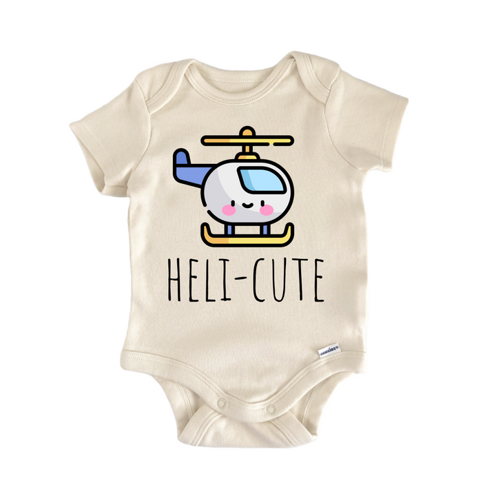 Helicopter Airplane Pilot - Baby Bodysuit  Funny Cute Onesie® | North Fork Forager LLC