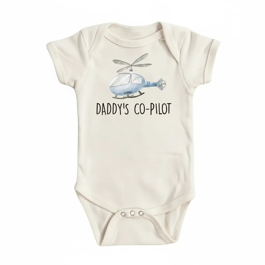 Helicopter Copilot - Baby Boy Girl Clothes Infant Bodysuit Funny Cute Newborn  Funny Cute Onesie® | North Fork Forager LLC