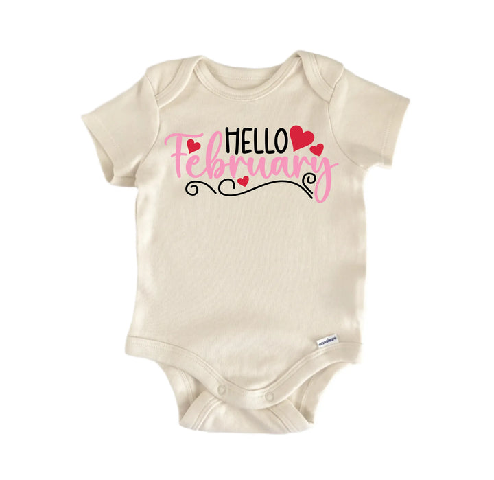 Hello February - Baby Boy Girl Clothes Infant Onesie® Funny Cute GS1  Funny Cute Onesie® | North Fork Forager LLC