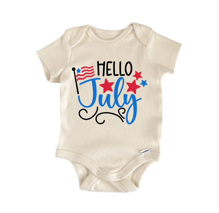 Hello July - Baby Boy Girl Clothes Infant Onesie® Funny Cute GS1  Funny Cute Onesie® | North Fork Forager LLC