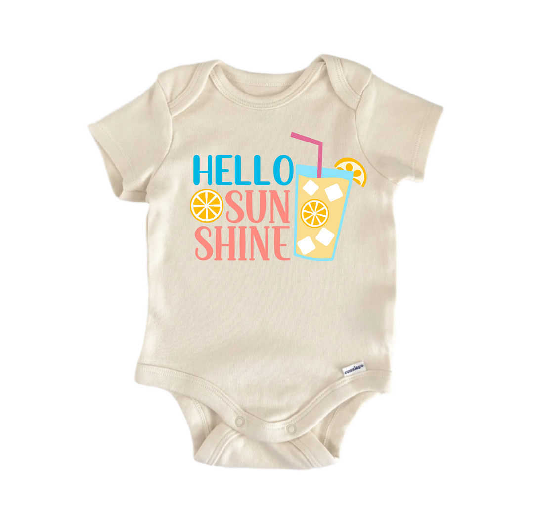 Hello Sunshine Summer  - Baby Boy Girl Clothes Infant Bodysuit Funny Cute  Funny Cute Onesie® | North Fork Forager LLC