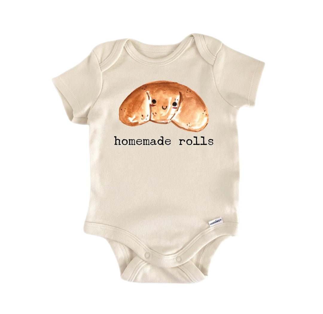 Homemade Rolls Baking - Baby Boy Girl Clothes Infant Bodysuit Funny Cute Newborn  Funny Cute Onesie® | North Fork Forager LLC