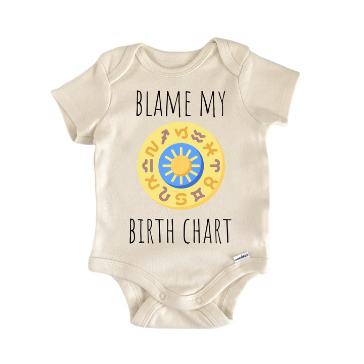 Horoscope Zodiac Tarot - Baby Bodysuit  Funny Cute Onesie® | North Fork Forager LLC