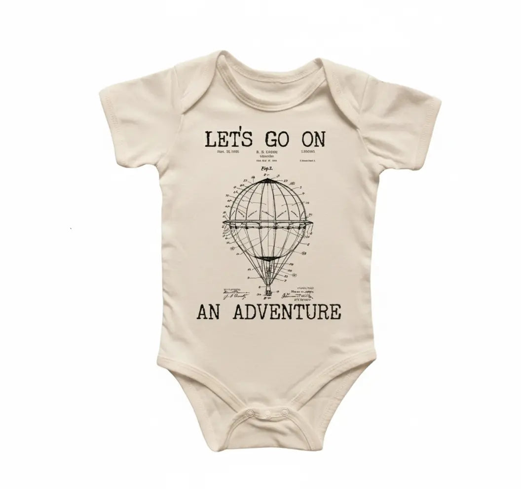 Hot Air Balloon Adventure - Baby Boy Girl Clothes Infant Bodysuit Funny Cute Newborn  Funny Cute Onesie® | North Fork Forager LLC