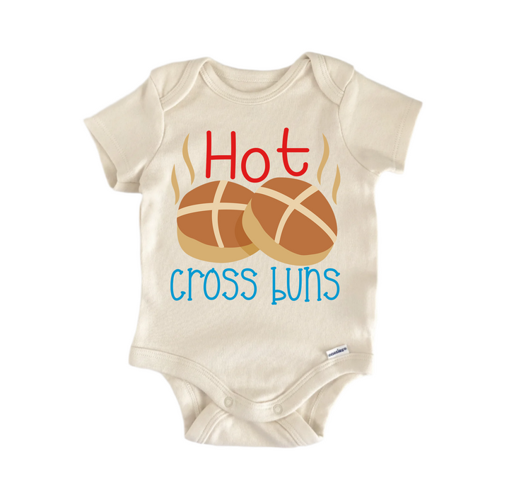 Hot Cross Buns Nursery Rhyme  - Baby Boy Girl Clothes Infant Bodysuit Funny Cute  Funny Cute Onesie® | North Fork Forager LLC