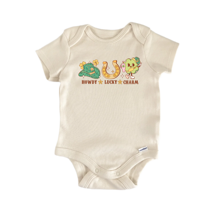 Howdy Lucky Charm St. Patrick's Day -  Baby Boy Girl Clothes Bodysuit Funny Cute