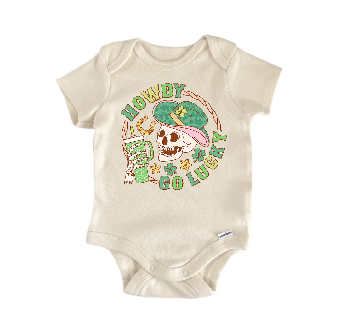 Howdy Go Lucky Irish Country -  Baby Boy Girl Clothes Infant Bodysuit Funny Cute  Funny Cute Onesie® | North Fork Forager LLC