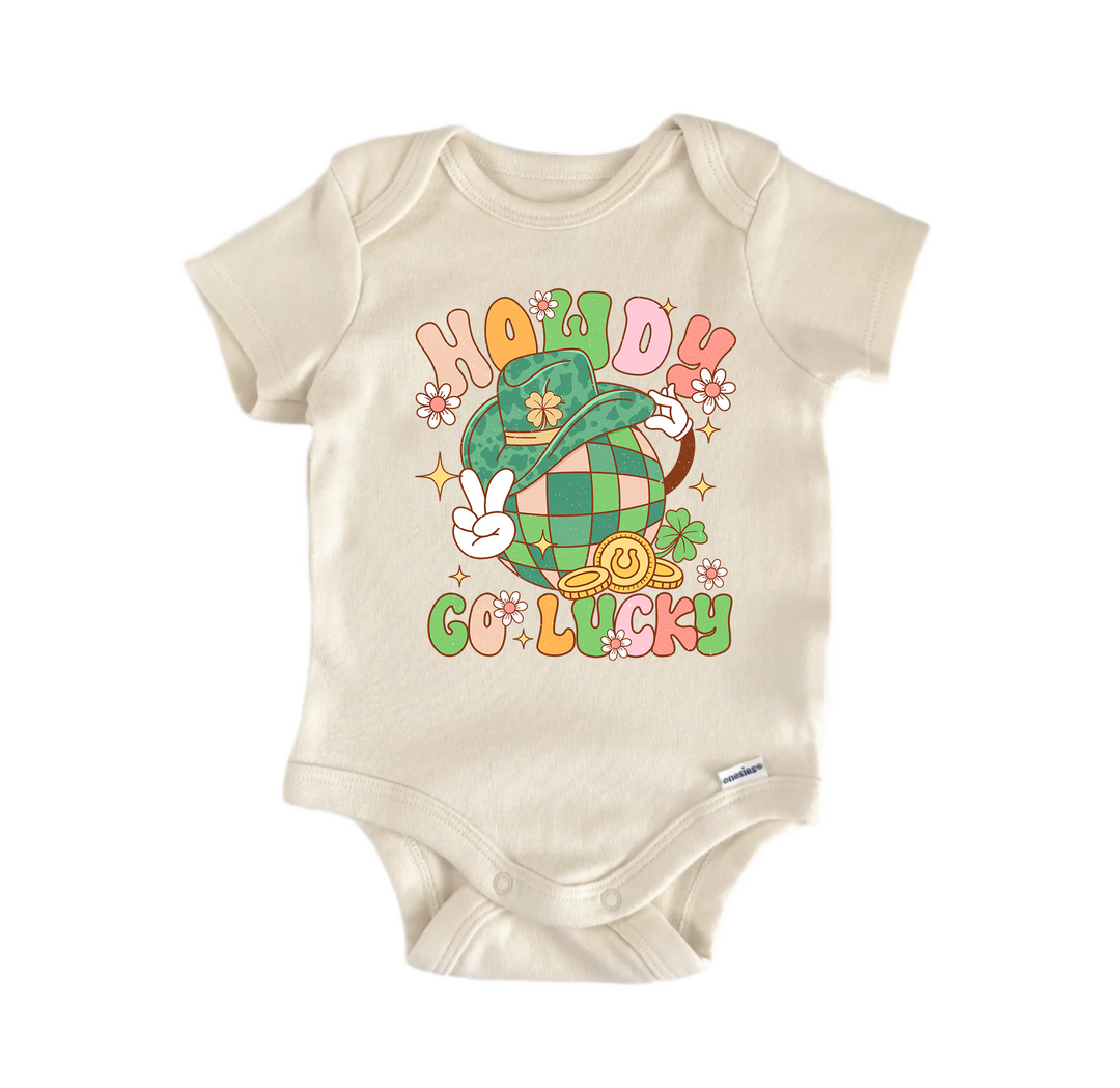 Howdy Go Lucky St. Patrick's Day -  Baby Boy Girl Clothes Infant Bodysuit Funny Cute  Funny Cute Onesie® | North Fork Forager LLC