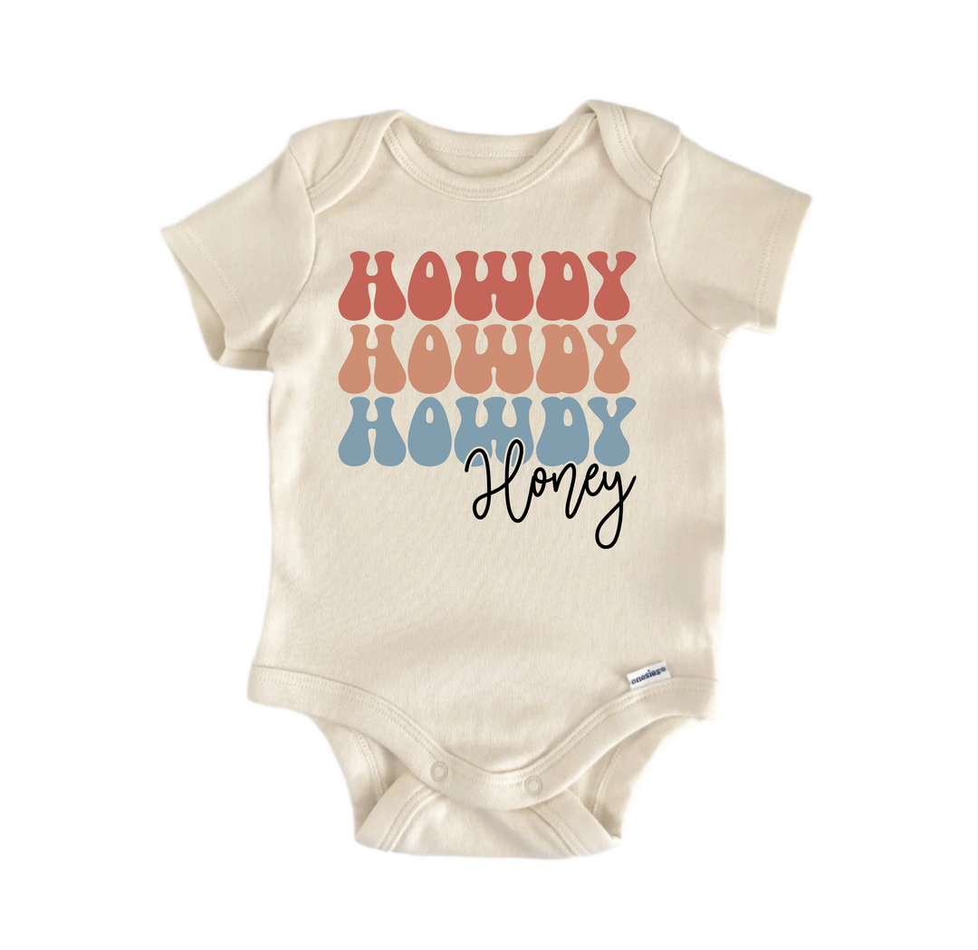 Howdy Honey Country Western -  Baby Boy Girl Clothes Infant Bodysuit Funny Cute Newborn  Funny Cute Onesie® | North Fork Forager LLC