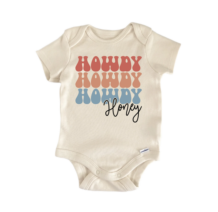 Howdy Honey Country Western -  Baby Boy Girl Clothes Infant Bodysuit Funny Cute Newborn  Funny Cute Onesie® | North Fork Forager LLC