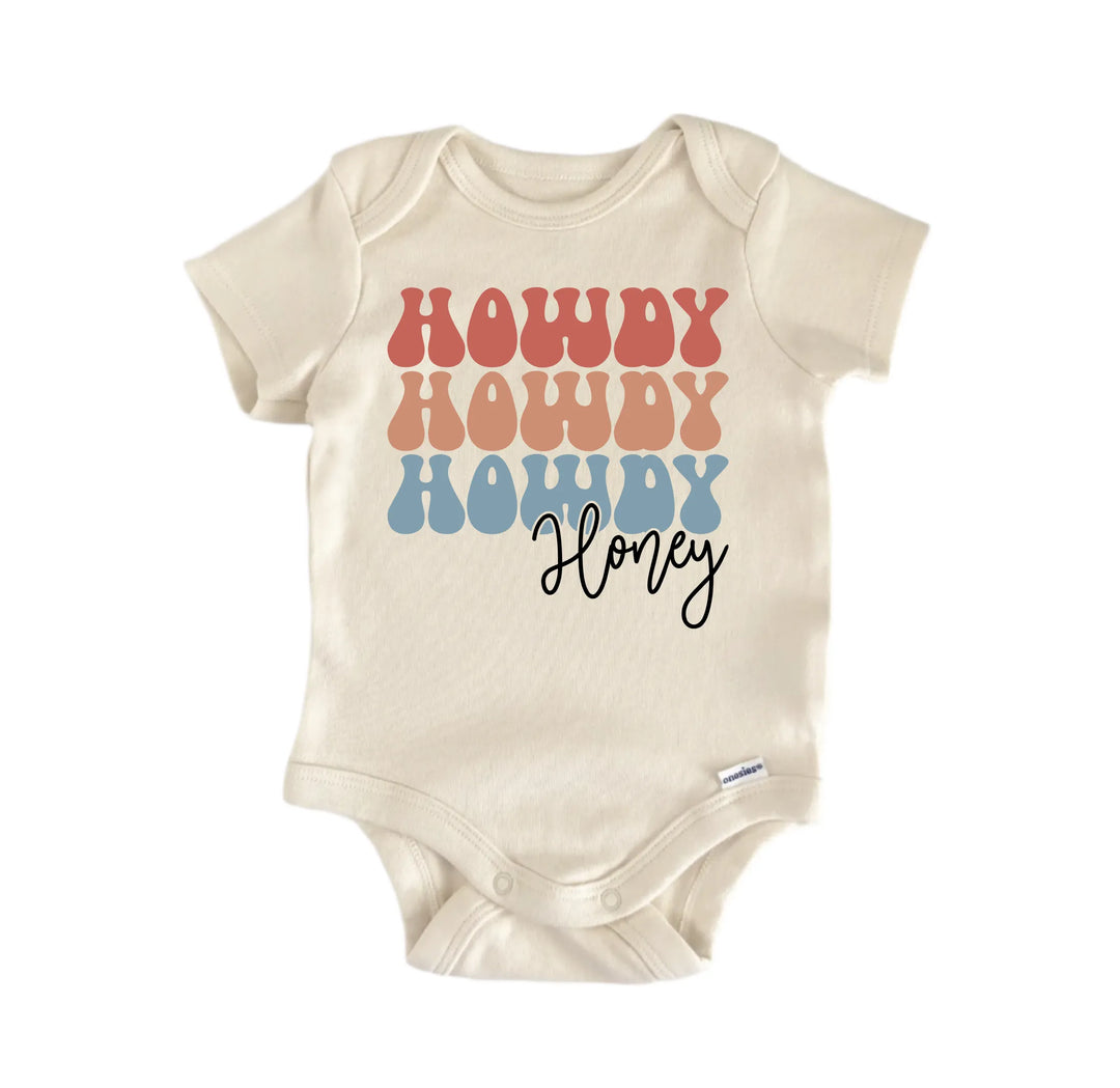 Howdy Honey Country Western -  Baby Boy Girl Clothes Infant Bodysuit Funny Cute Newborn  Funny Cute Onesie® | North Fork Forager LLC