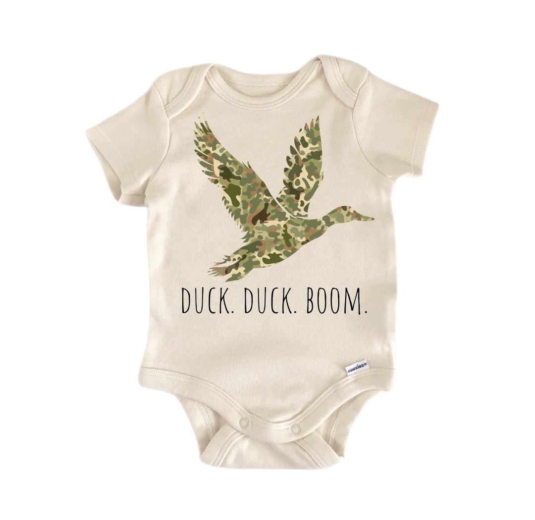 Crawl Walk Hunt Duck Boom - Baby Boy Girl Clothes Infant Onesie® Funny Cute Newborn GS1  Funny Cute Onesie® | North Fork Forager LLC