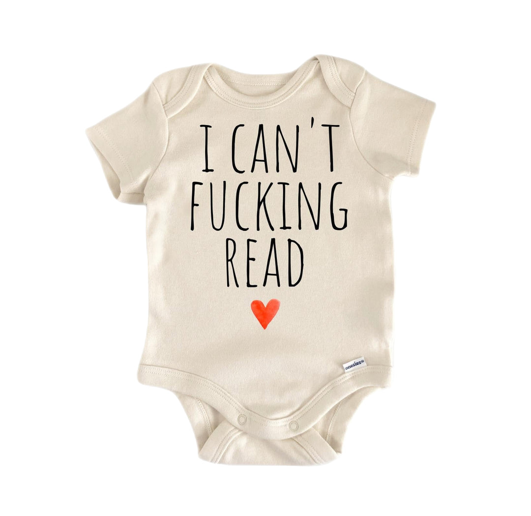 I Cant Read Book Lover - Baby Boy Girl Clothes Infant Bodysuit Funny Cute Newborn  Funny Cute Onesie® | North Fork Forager LLC