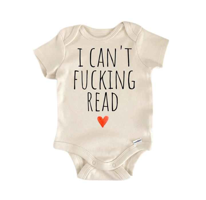 I Cant Read Book Lover - Baby Boy Girl Clothes Infant Bodysuit Funny Cute Newborn  Funny Cute Onesie® | North Fork Forager LLC