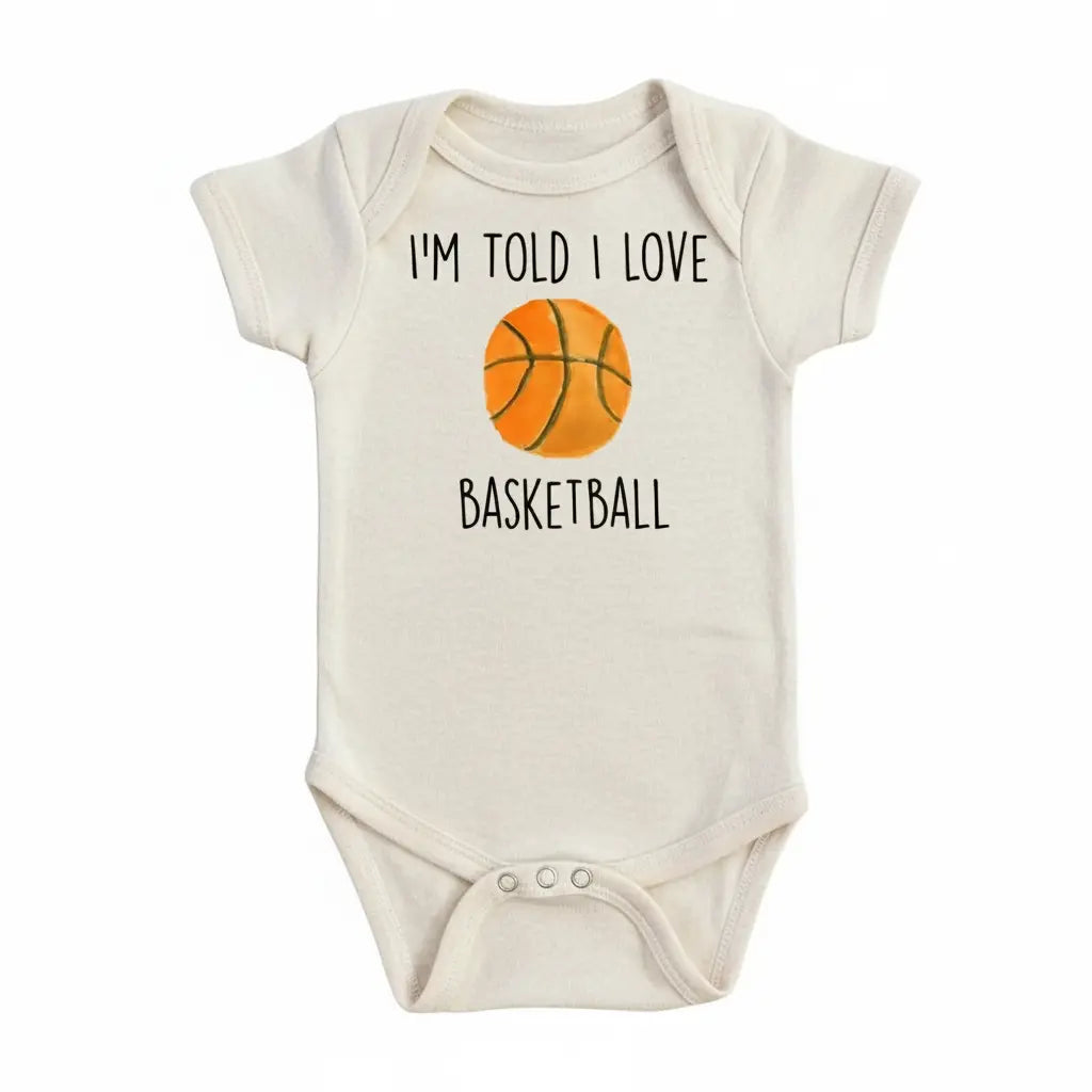 I Love Basketball - Baby Boy Girl Clothes Infant Bodysuit Funny Cute Newborn  Funny Cute Onesie® | North Fork Forager LLC
