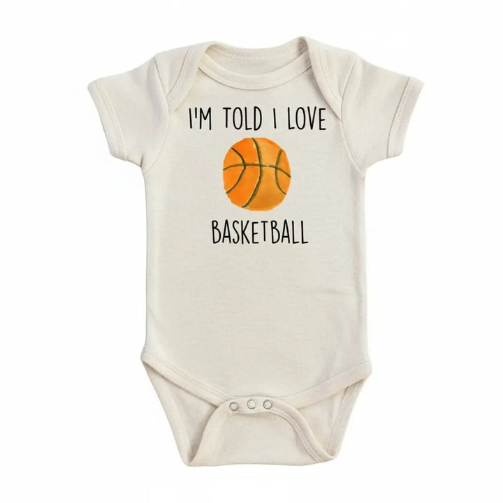 I Love Basketball - Baby Boy Girl Clothes Infant Bodysuit Funny Cute Newborn  Funny Cute Onesie® | North Fork Forager LLC