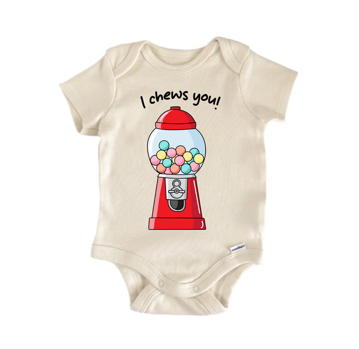 I Chews You Valentine's Day Best Friends -  Baby Boy Girl Clothes Bodysuit Funny