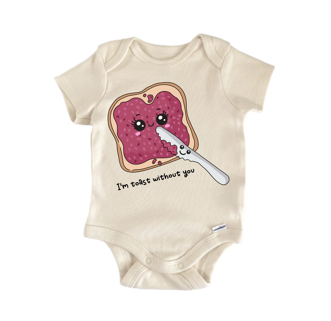 I'm Toast Best Friends Bff Bestie Valentine's Day -  Baby Boy Girl Bodysuit  Funny Cute Onesie® | North Fork Forager LLC
