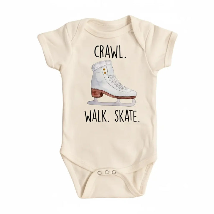 Ice Skater Crawl - Baby Boy Girl Clothes Infant Bodysuit Funny Cute Newborn  Funny Cute Onesie® | North Fork Forager LLC