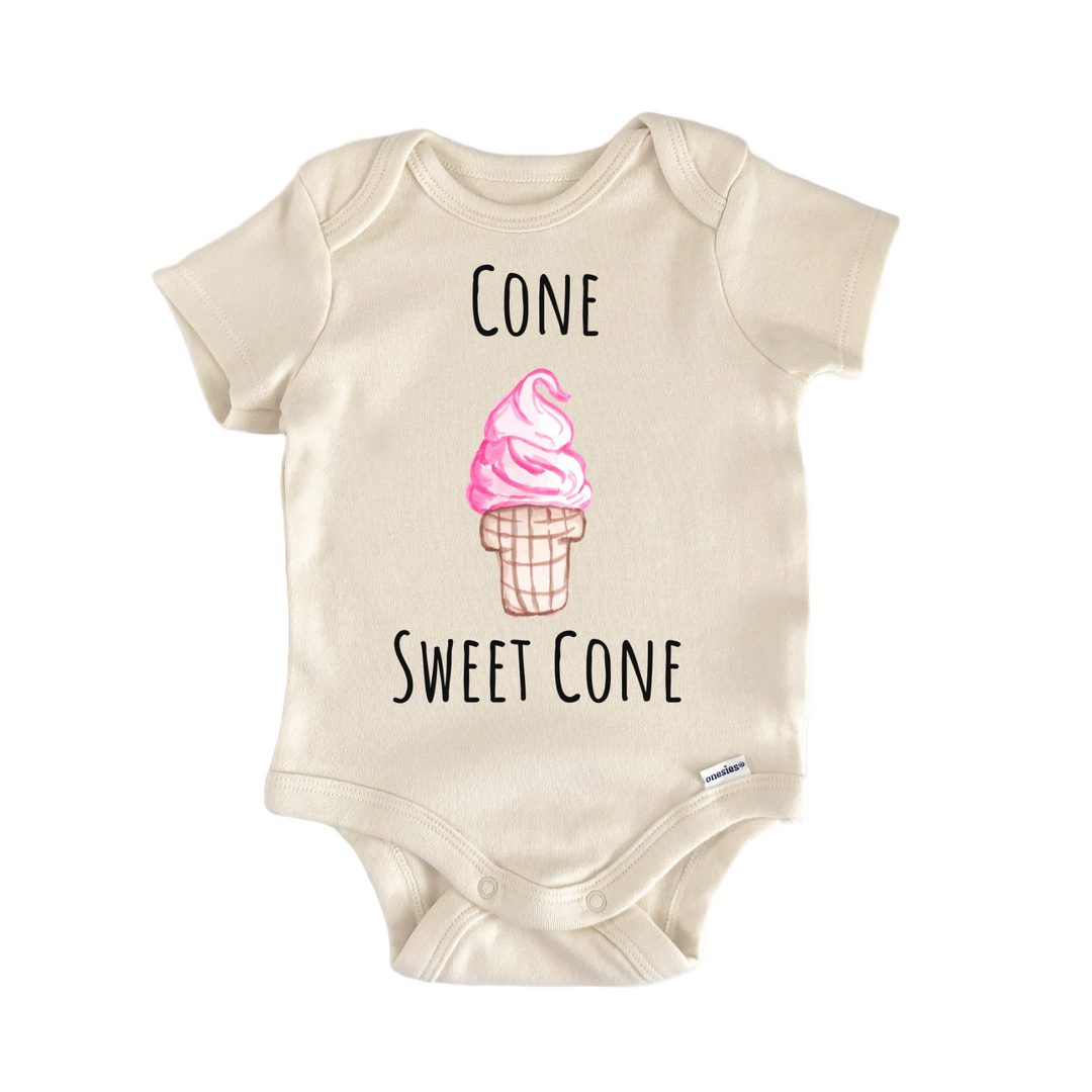 Icecream Cone Dessert Baby Gift Baby Bodysuit