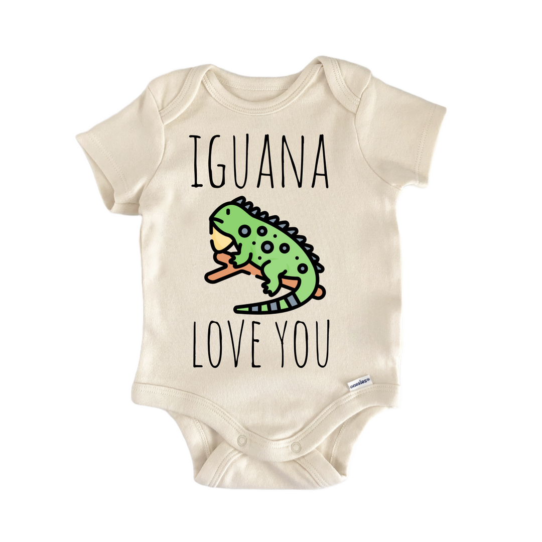Iguana Reptile Lizard - Baby Bodysuit  Funny Cute Onesie® | North Fork Forager LLC