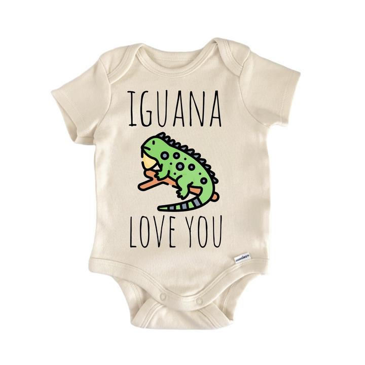 Iguana Reptile Lizard - Baby Bodysuit  Funny Cute Onesie® | North Fork Forager LLC