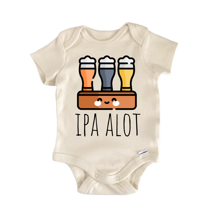Ipa Beer Wine - Baby Bodysuit  Funny Cute Onesie® | North Fork Forager LLC