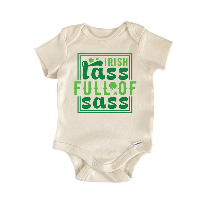 Irish Lass Full Of Sass St. Patrick's Day -  Baby Boy Girl Clothes Bodysuit Funny Cute