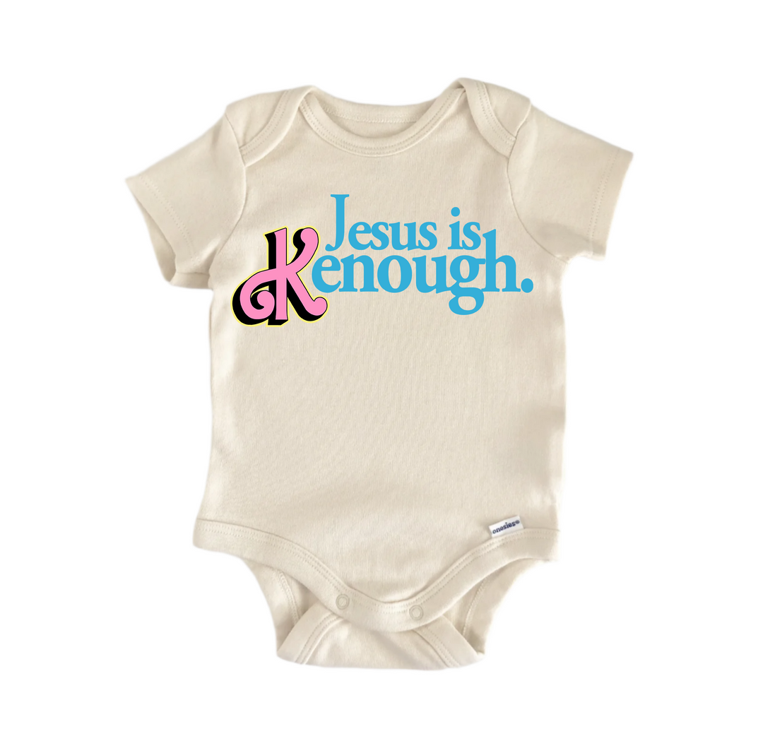 Is Kenough Jesus Religious God Christian -  Baby Boy Girl Clothes  Bodysuit  Funny Cute Onesie® | North Fork Forager LLC