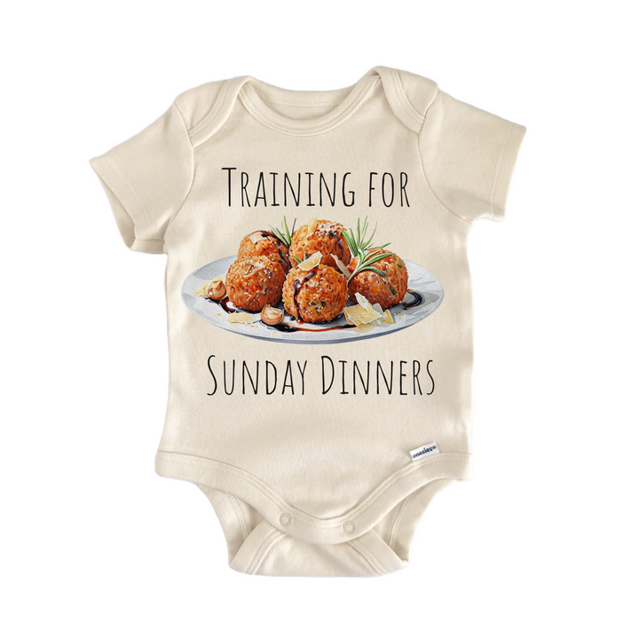 Italian Arancini Italy Foodie Pasta - Baby Bodysuit  Funny Cute Onesie® | North Fork Forager LLC