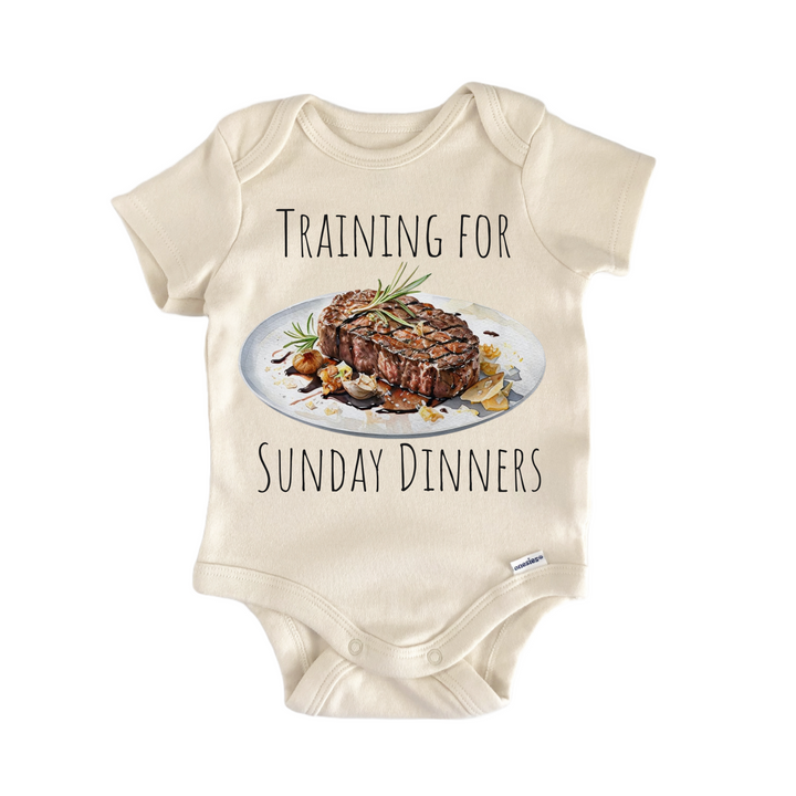 Italian Bistecca Alla Fiorentina Italy Foodie - Baby Bodysuit  Funny Cute Onesie® | North Fork Forager LLC