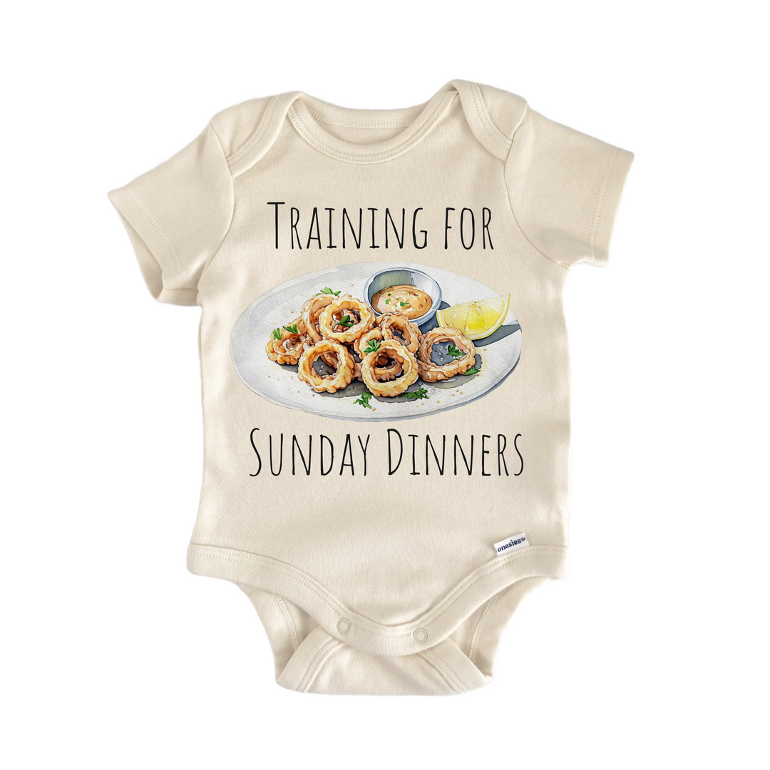 Italian Calamari Fritti Italy Foodie - Baby Bodysuit  Funny Cute Onesie® | North Fork Forager LLC