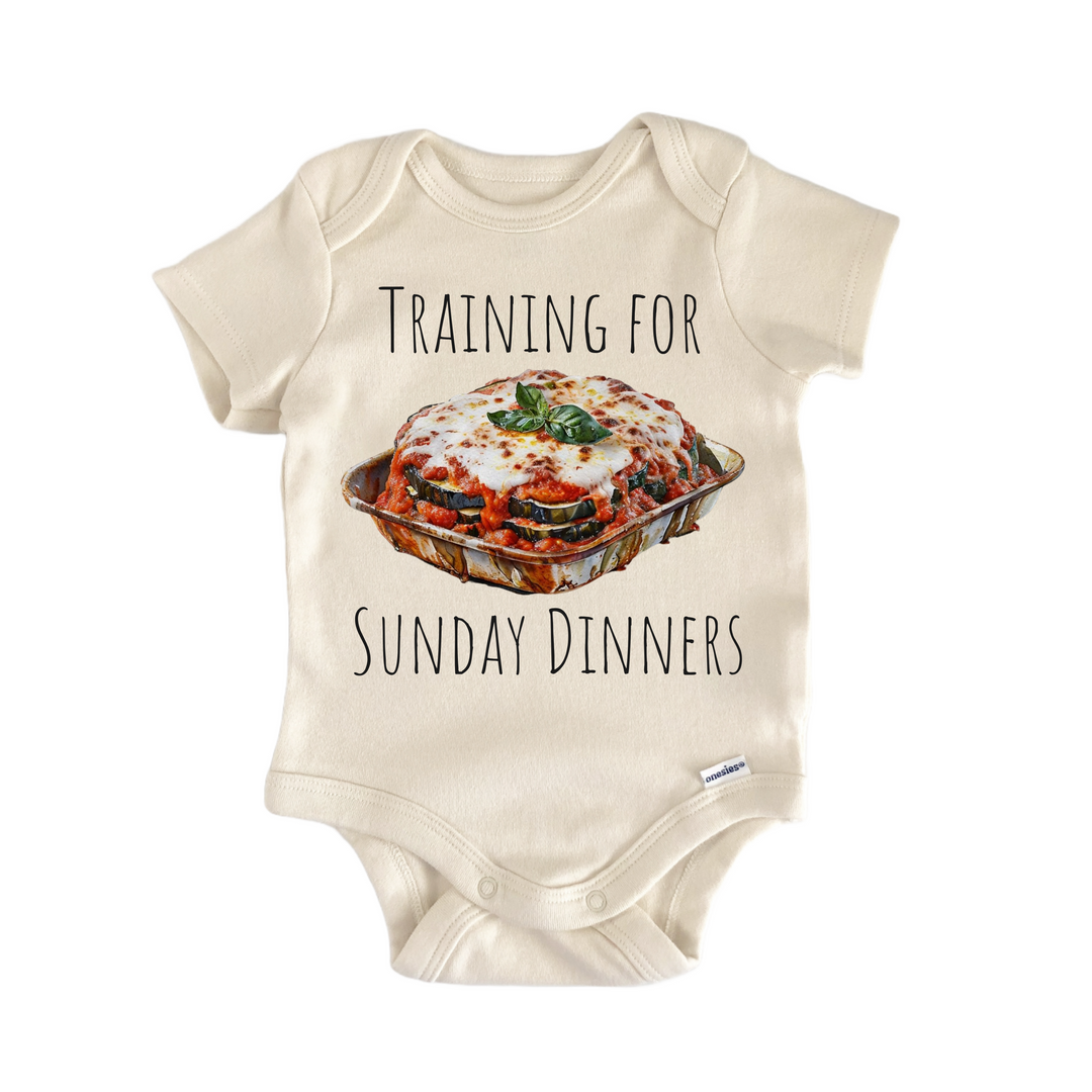 Italian Eggplant Parmesan Italy Foodie Pasta - Baby Bodysuit  Funny Cute Onesie® | North Fork Forager LLC