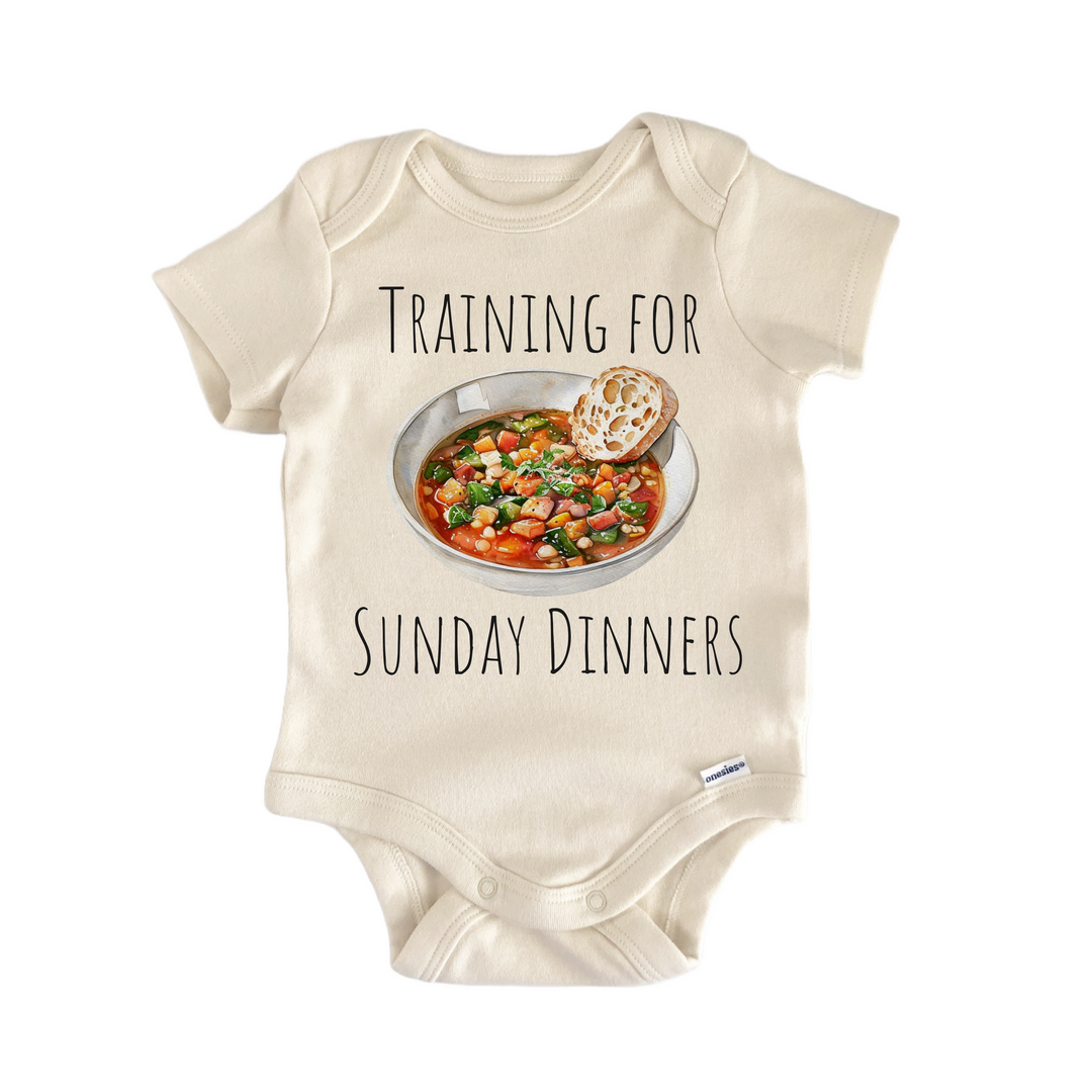 Italian Minestrone Soup Italy Foodie - Baby Bodysuit  Funny Cute Onesie® | North Fork Forager LLC