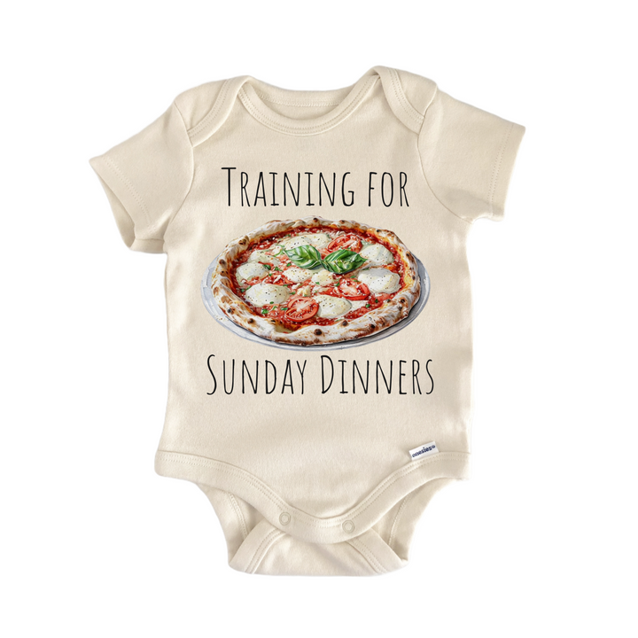 Italian Pizza Margherita Italy Foodie - Baby Bodysuit  Funny Cute Onesie® | North Fork Forager LLC