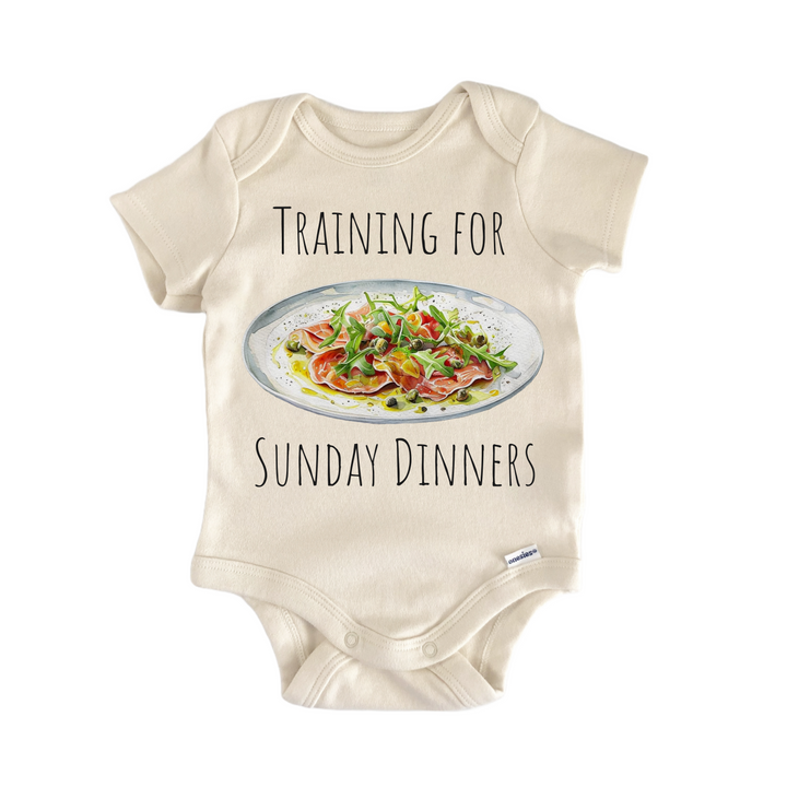 Italian Salmon Carpaccio Italy Foodie - Baby Bodysuit  Funny Cute Onesie® | North Fork Forager LLC