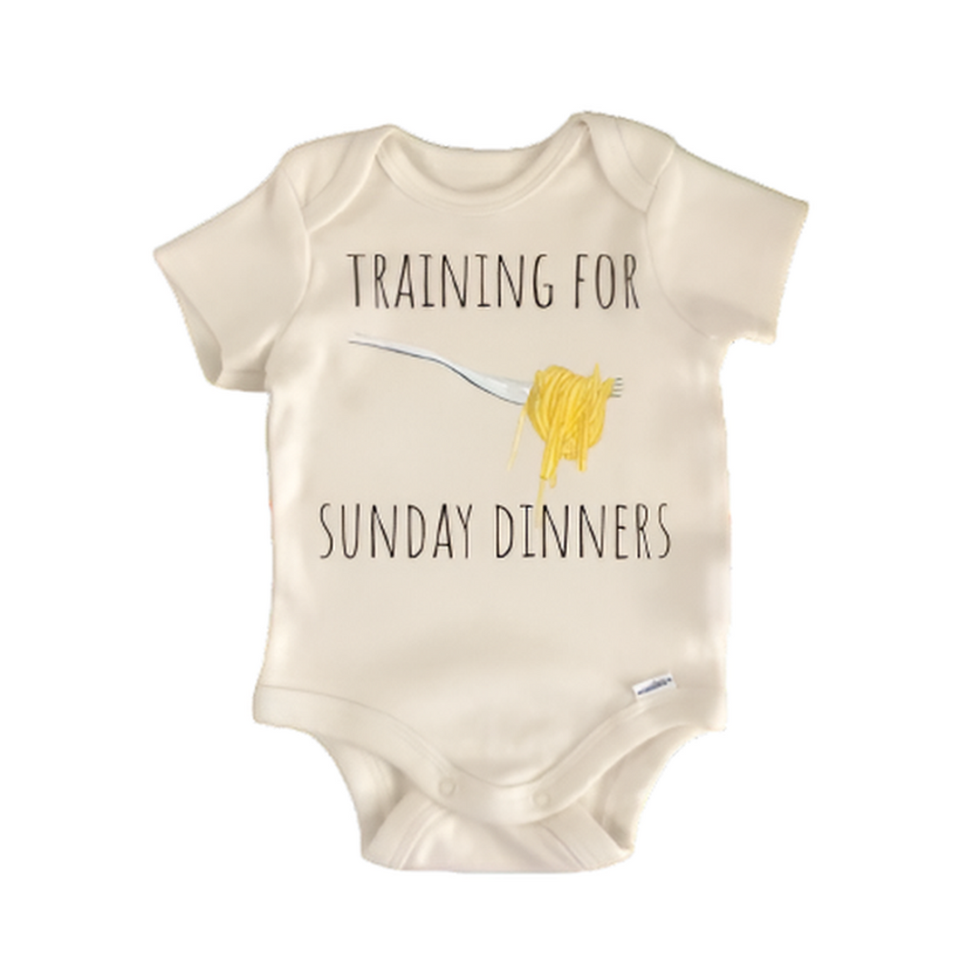 Italian Sunday Dinner Pasta - Baby Boy Girl Clothes Infant Onesie® Funny Cute Newborn GS1 BBY  Funny Cute Onesie® | North Fork Forager LLC