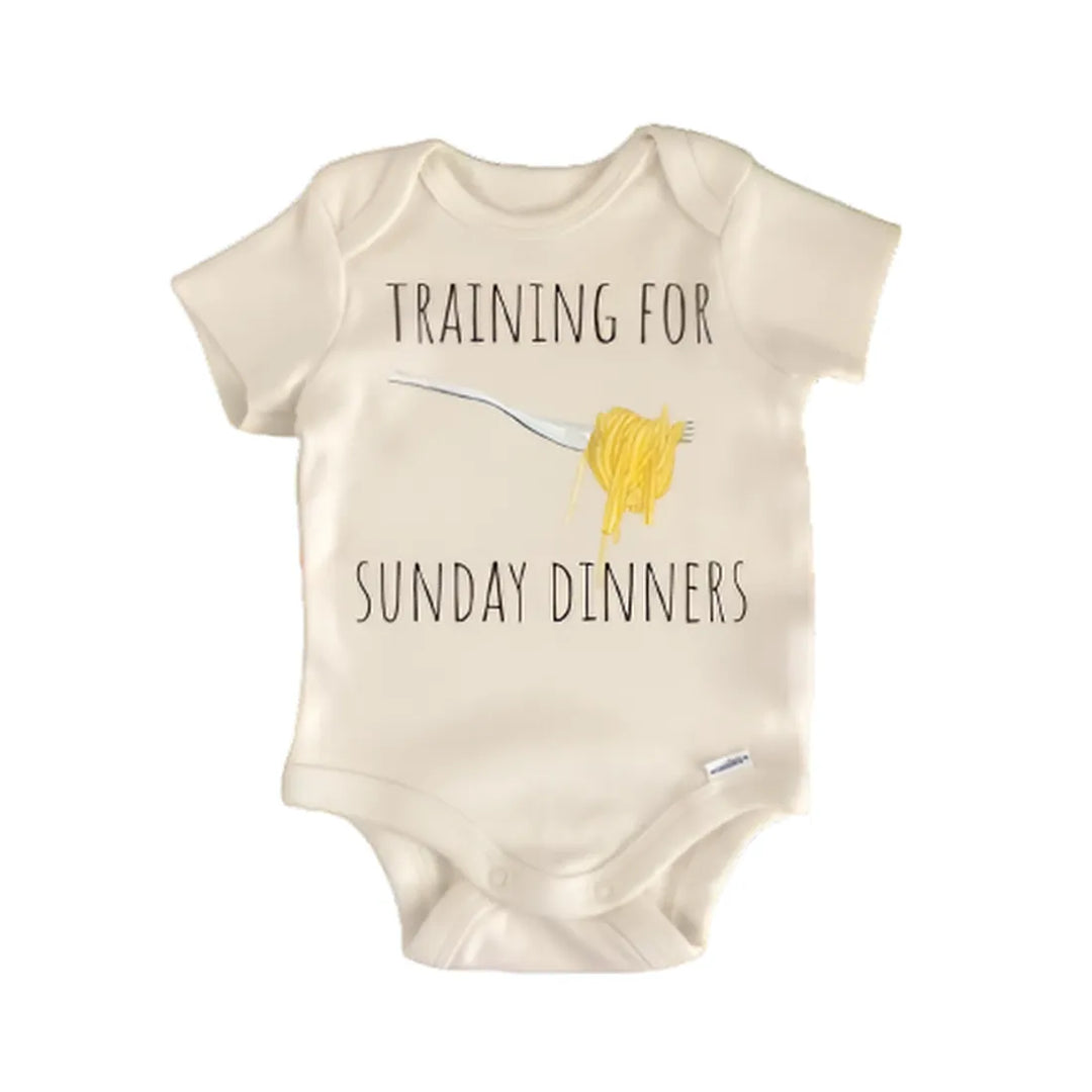 Italian Sunday Dinner Pasta - Baby Boy Girl Clothes Infant Onesie® Funny Cute Newborn GS1 BBY  Funny Cute Onesie® | North Fork Forager LLC