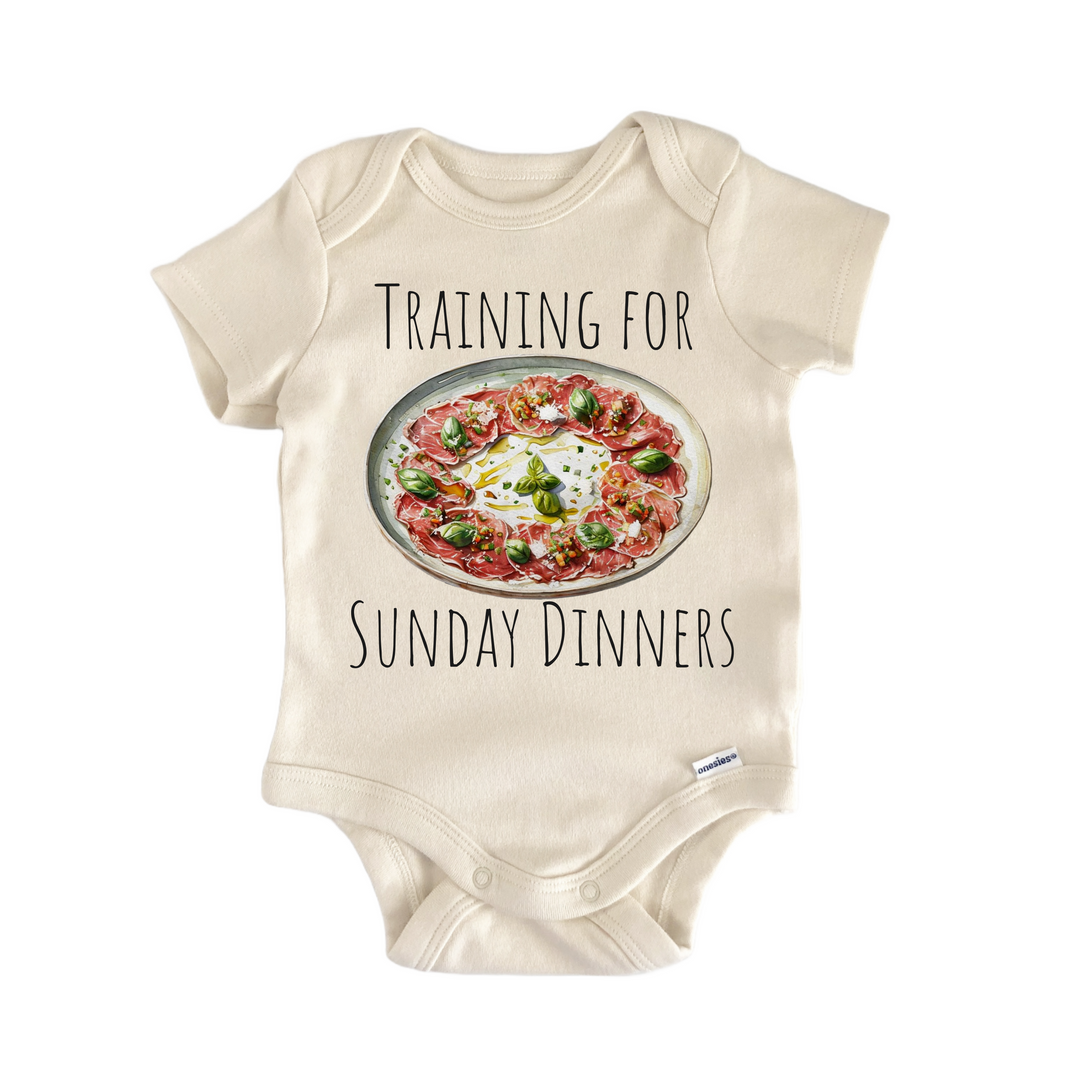Italian Zuppa Beef Carpaccio Italy Foodie - Baby Bodysuit  Funny Cute Onesie® | North Fork Forager LLC