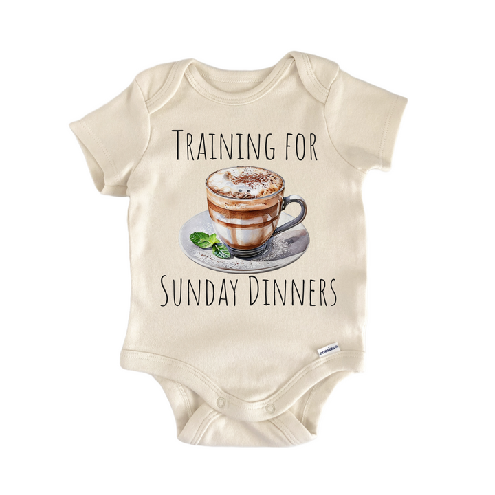 Italian Zuppa Mocha Coffee Italy Foodie - Baby Bodysuit  Funny Cute Onesie® | North Fork Forager LLC