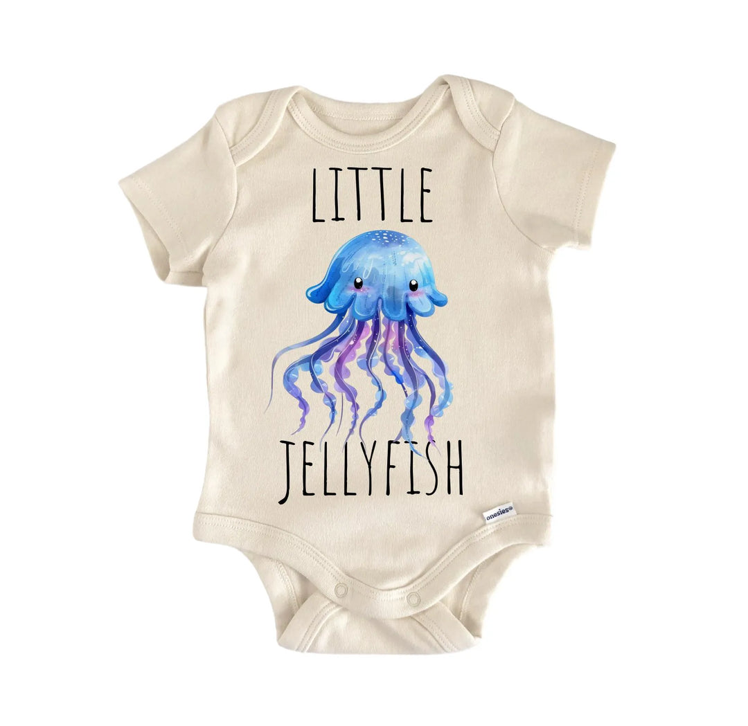Little Jellyfish Beach - Baby Boy Girl Clothes Infant Bodysuit Funny Cute Newborn  Funny Cute Onesie® | North Fork Forager LLC