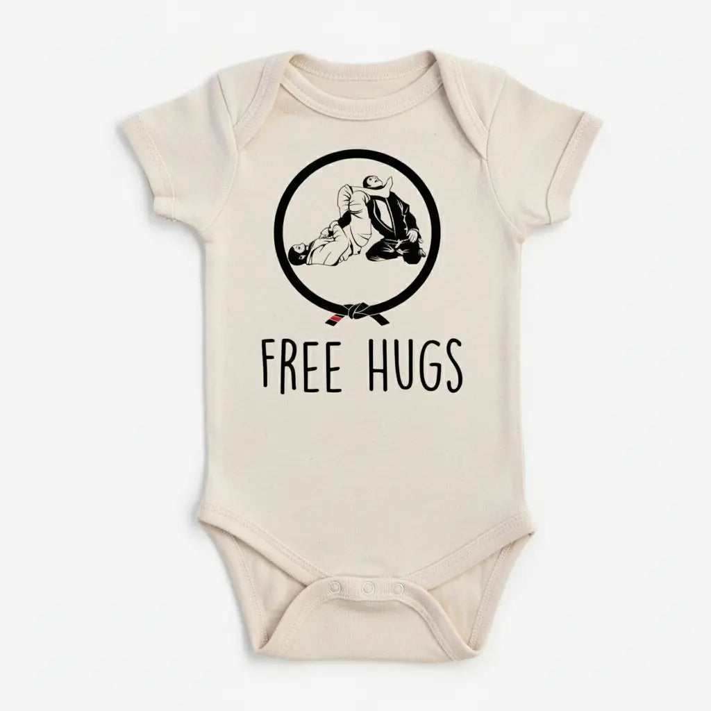 Jiu Jitsu Free Hug - Baby Boy Girl Clothes Infant Bodysuit Funny Cute Newborn  Funny Cute Onesie® | North Fork Forager LLC