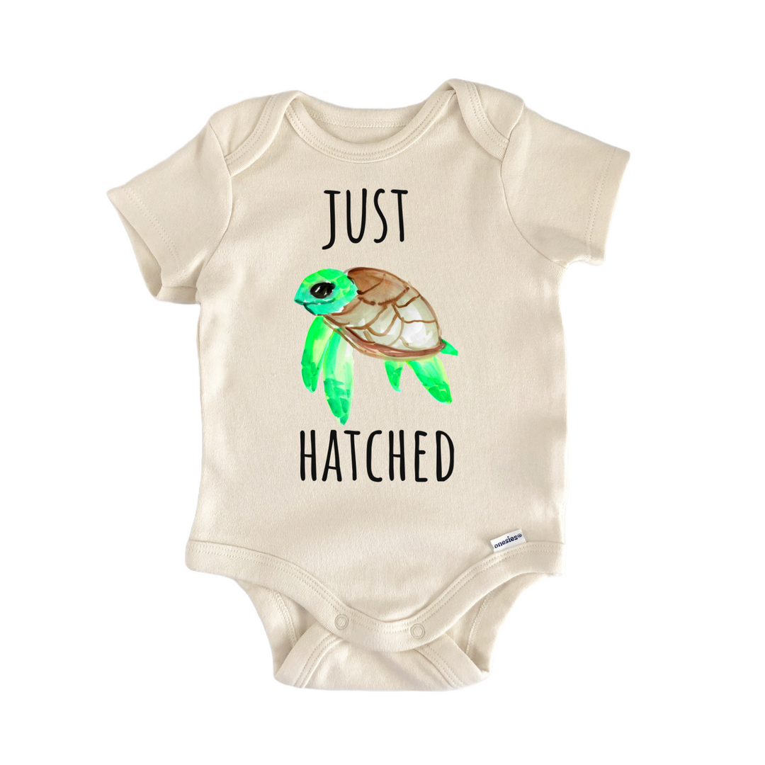 Just Hatched Sea Turtle Beach Infant Gift Baby Bodysuit