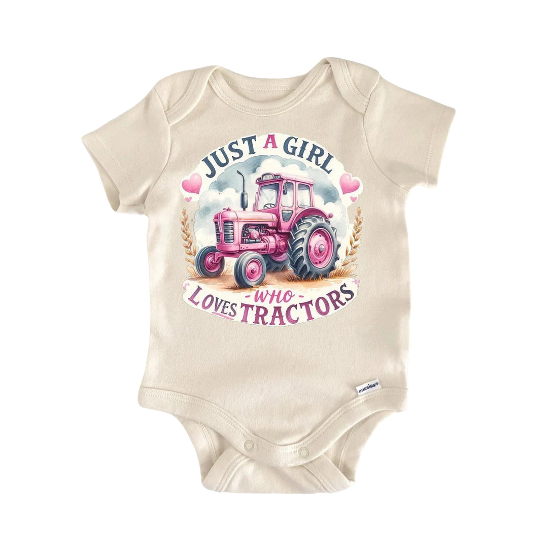Just a Girl Tractor Farm - Baby Boy Girl Clothes Infant Bodysuit Funny Cute Newborn  Funny Cute Onesie® | North Fork Forager LLC