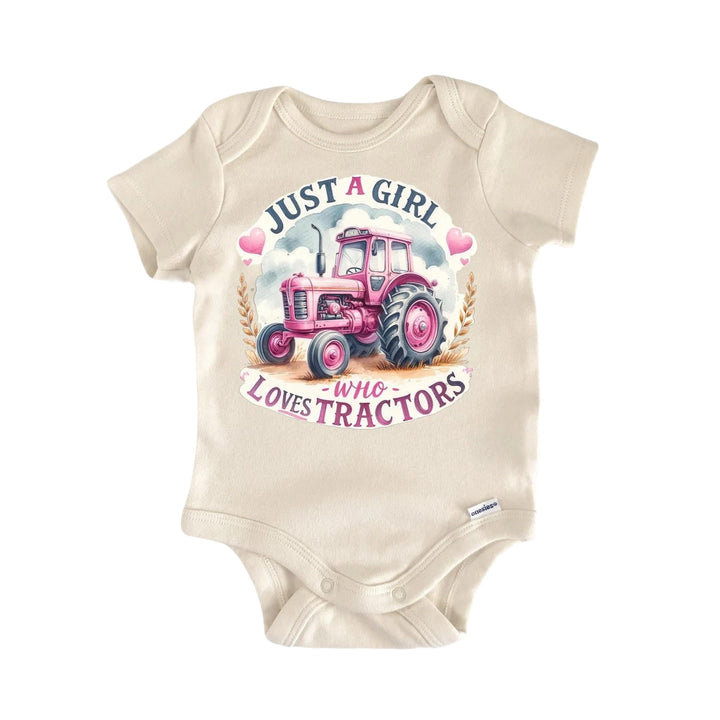 Just a Girl Tractor Farm - Baby Boy Girl Clothes Infant Bodysuit Funny Cute Newborn  Funny Cute Onesie® | North Fork Forager LLC