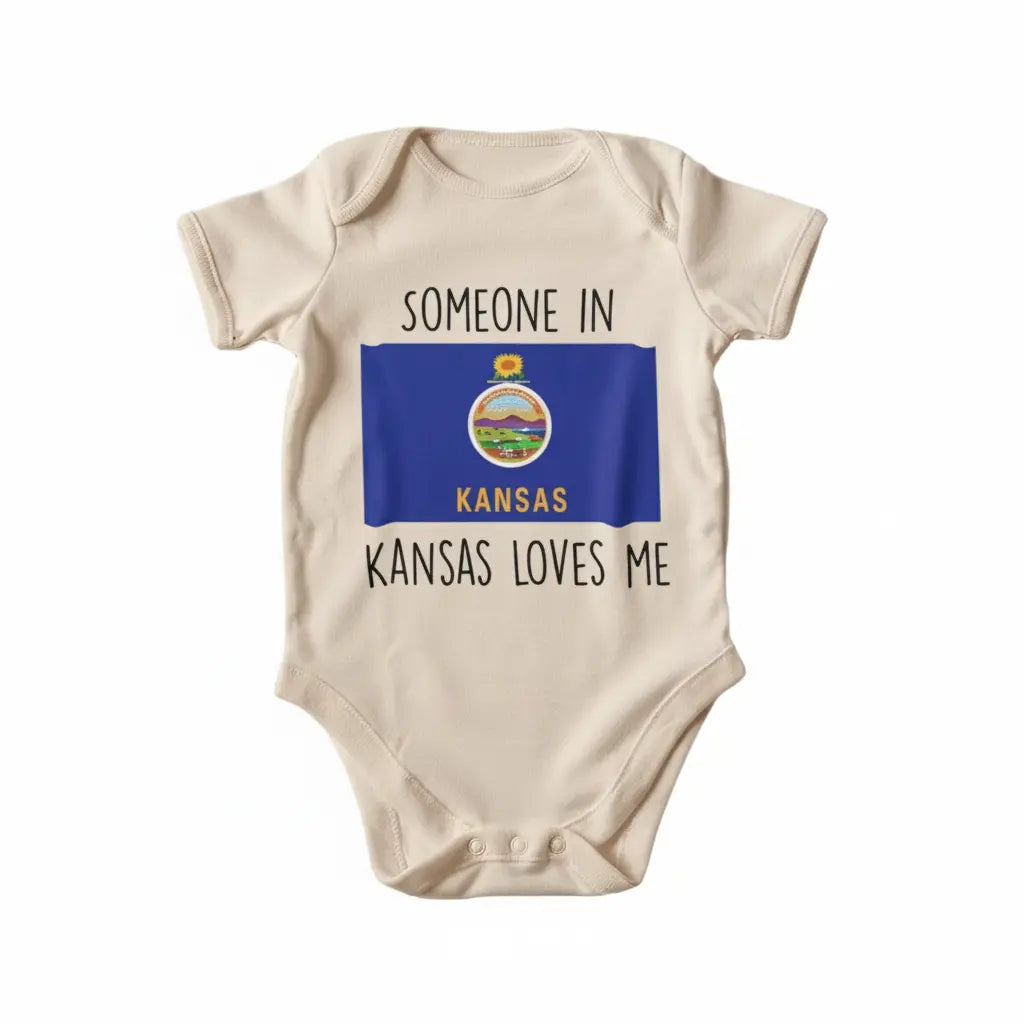 Kansas - Baby Boy Girl Clothes Infant Bodysuit Funny Cute Newborn  Funny Cute Onesie® | North Fork Forager LLC