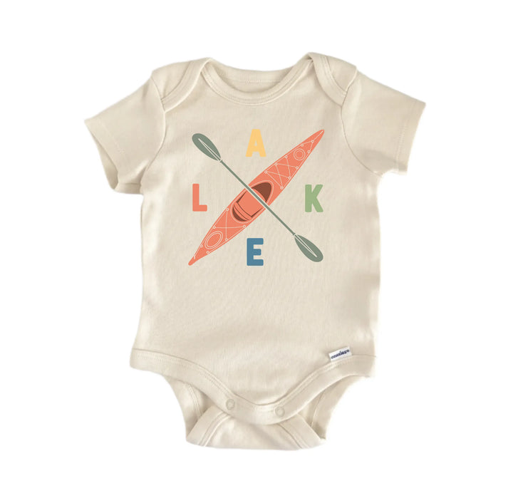 Kayak Lake -  Baby Boy Girl Clothes Infant Bodysuit Funny Cute Newborn  Funny Cute Onesie® | North Fork Forager LLC
