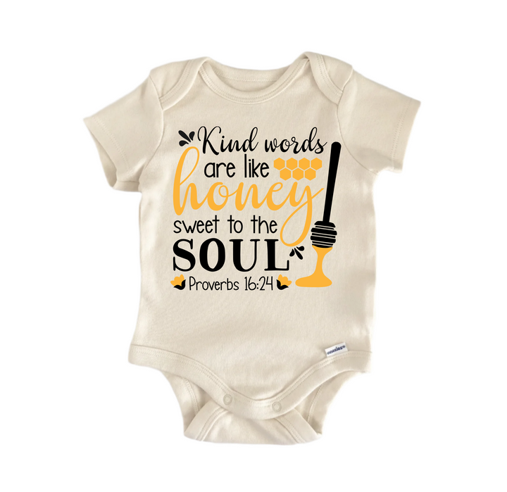 Kind Words Honey Soul Bee - Baby Boy Girl Clothes Infant Bodysuit Funny Cute