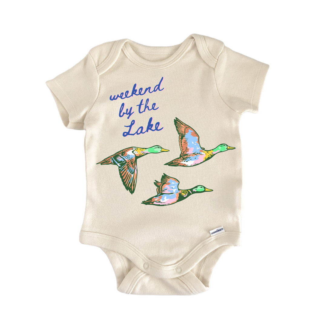 Lake Summer Duck Bird Infant Gift Baby Bodysuit
